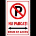 indicator de securitate nu parcati drum de acces
